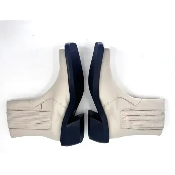 Alohas Boots Short Ranch Leather 7.5 Cream Cowboy - Picture 4 of 8